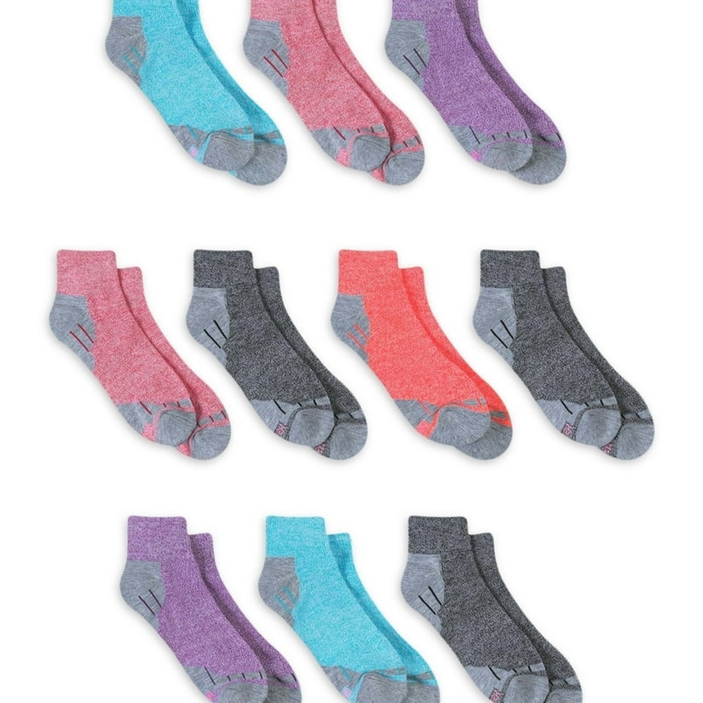 Hanes Comfort Fit X-Temp Extended Size Womens Shoe Size 5-9, 10 Pairs NWT